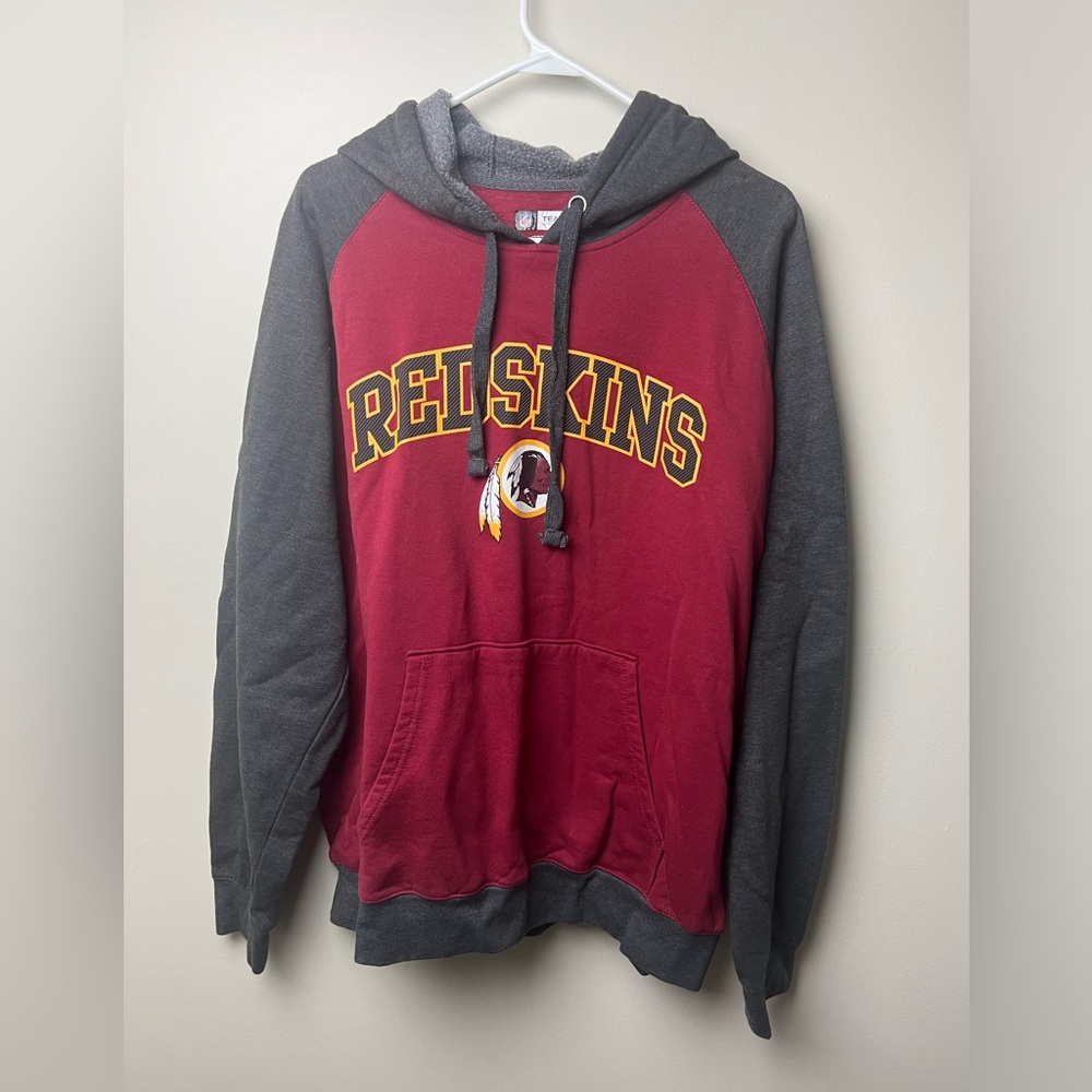 Washington Redskins NFL Team Apparel Hoodie Adult XL Maroon Grey Sweatshirt